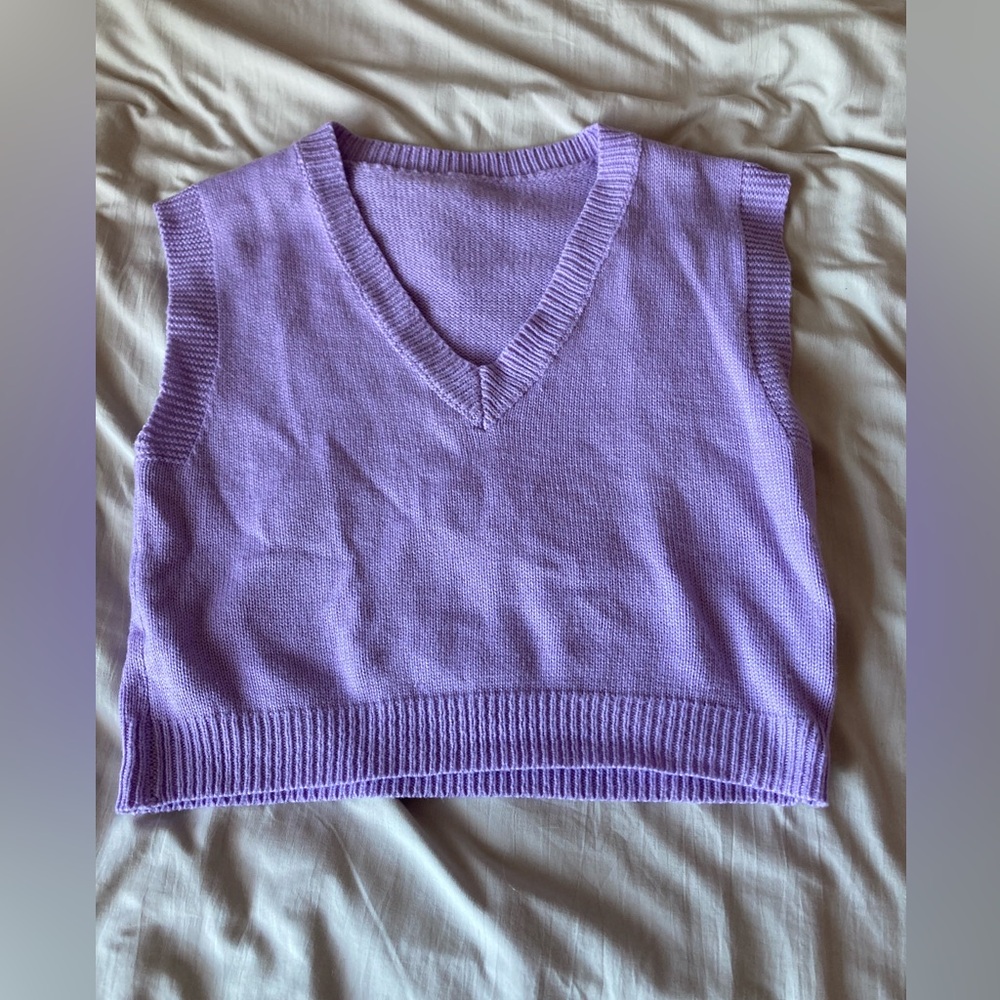 Purple Shein Sweater Vest